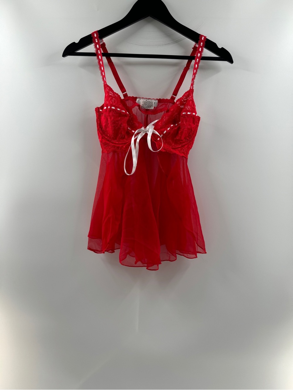 Escante Red Lace Babydoll Lingerie – Women's Small